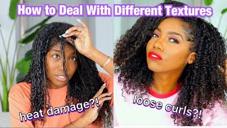 WASH AND GO ROUTINE  HEAT DAMAGE DIFFERENT TEXTURE TIPS AND MORE [upl. by Rosa]