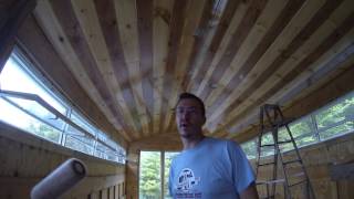 5  The easy way to finish a TampG Pine Ceiling with polyurethane [upl. by Meer]