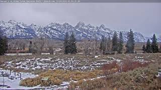 Teton Time Lapse of sunrise viewed from Dornans on November 23 2024 [upl. by Durst]