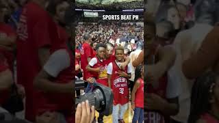 LA Tenorio celebrates with Justin Brownlees kids  Ginebra vs Bay Area Game 7 [upl. by Aynodal]