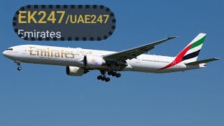 Rio de Janeiro GaleãoSBGL Buenos AiresEZE B777300ER Emirates UAE247 [upl. by Eidde]