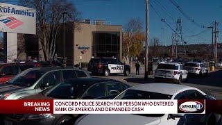 Concord police search for alleged bank robber [upl. by Anirual]