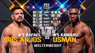 Kamaru Usman vs Rafael dos Anjos Full Fight [upl. by Nay]