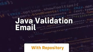 java validation email [upl. by Cordelia367]