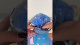 Blue Balls Mixing Into Slime SATISFYING [upl. by Nnarefinnej]