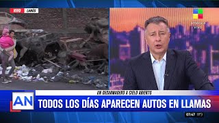 🔴 Desarmadero a cielo abierto en Lanús todos los días aparecen autos en llamas [upl. by Magnum849]