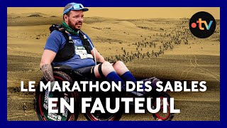 Rescapé du Bataclan Pierre Cabon participe au Marathon des Sables en fauteuil [upl. by Oivat]