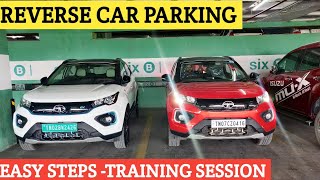 Reverse Parking  Easy method Shopping Mall Parking Tutorial  Tight Parking Space Training Session [upl. by Ayeka585]