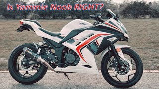 My Response to Yammie Noobs Review of the DB250 Chinese Motorcycle [upl. by Enilorac585]