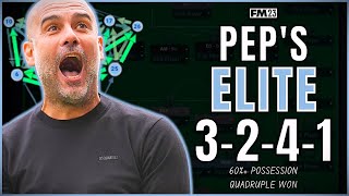 Pep Guardiola NEW 3241  Haaland 85 GOALS 60 Poss amp Quadruple Won  Best FM23 Tactics [upl. by Marb]