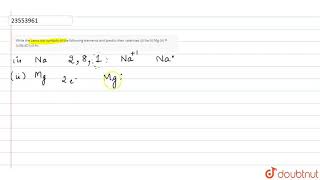 Write the Lewis dot symbols of the following elements and predict their valencies [upl. by Selohcin]