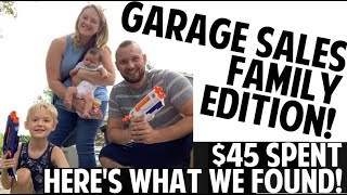 eBay Sourcing at Garage Sales w 2 Kids  Turning 45 into 275 Potential Sales [upl. by Neras331]