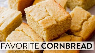 Moist amp Buttery Cornbread  Sallys Baking Recipes [upl. by Tristis]