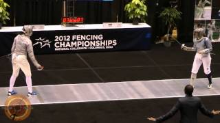 NCAA Fencing 2012  Womens Sabre Final Ward DUKE v Aksamit PSU [upl. by Sellers]