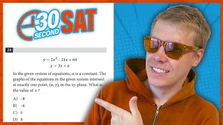 SAT  Test 4 Digital  Module 1  Problem 24  IN 30 SECONDS OR LESS [upl. by Hayidah]