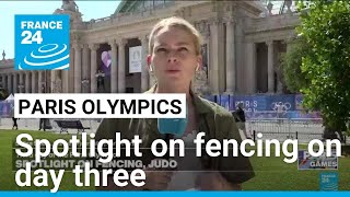 Olympics Spotlight on fencing on day three • FRANCE 24 English [upl. by Enialb]