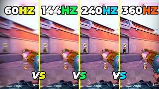 60Hz vs 144Hz vs 240Hz vs 360hz Refresh Rate Comparison  Valorant [upl. by Stasny243]