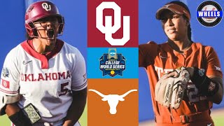 2 Oklahoma vs 1 Texas  WCWS Finals Game 1  2024 College Softball Highlights [upl. by Darrelle]