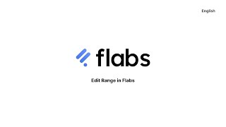 How To Edit Range In Flabs  English [upl. by Dabbs]