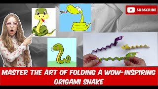 Master the Art of Folding a WowInspiring Origami Snake [upl. by Htebazileyram]