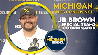 Michigan Special Teams Coordinator JB Brown  Talks Tommy Doman and Punt Returners for MSU [upl. by Notsyrb]