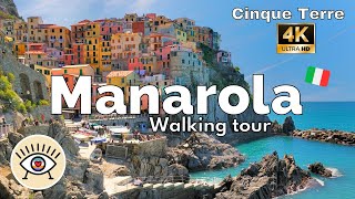 CINQUE TERRE  Italy  MANAROLA ✅ WALKING TOUR 4K [upl. by Haral]