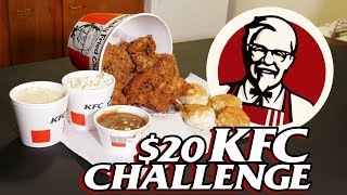 KFC 20 FILL UP MENU FAST FOOD CHALLENGE [upl. by Charbonneau607]