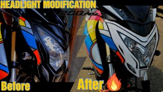 how to modify headlight of ns200ns200 headlight mod [upl. by Berriman]