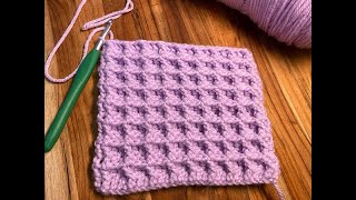 Waffle Stitch Crochet Pattern [upl. by Nauh]