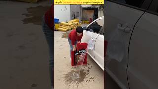 A girls car wash technique surprised everyone shorts ytshorts [upl. by Anirda436]