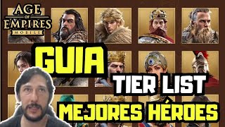 Age of Empires Mobile  Guia Tier List con los Mejores Héroes del Juego Octubre 2024 [upl. by Odoric]