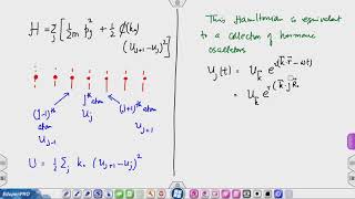 Lec 28 Quantum mechanical treatment of crystal vibrations and phonons [upl. by Sommers905]