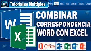 Como Combinar Correspondencia Word con Excel ✔ [upl. by Schaffel]