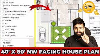 quot3200 Sqft NorthwestFacing Luxury House Plan with Garden amp Water Body  Vastu Compliantquot [upl. by Hajar]