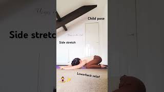 childpose sidestretch yogapractice lowerbackrelief [upl. by Aicilanna]