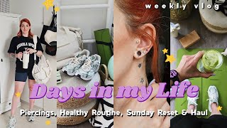 Days in my Life Sunday Reset New Piercings Healthy Routine Adanola Haul amp Gym Wear  Vlog 199 [upl. by Ahsieym965]