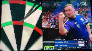 Luke Littler hits a 9 darter in Wieze Belgium at 10032024 [upl. by Carolle533]