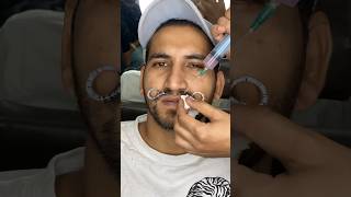 moustache setting treatmentmuchhmoustache styles mustache muchh barber shortvideo [upl. by Ferna620]