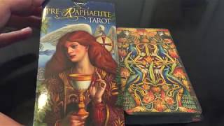 PreRaphaelite Tarot Cards NewRecent Release Close Up Review See each card [upl. by Anilrahc]