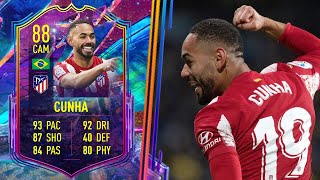 HIS DRIBBLING IS UNREAL 🔥 88 Future Stars Matheus Cunha FIFA 22 Player Review [upl. by Dorreg]