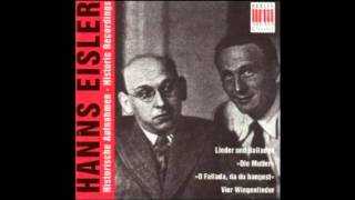 Hanns Eisler  Historische Aufnahmen  Vier Wiegenlieder für Arbeitermütter II [upl. by Caplan]