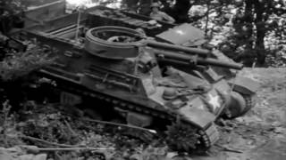 2nd Armored Div Wrecker Recovers M7 Priest in Normandy [upl. by Ssecnirp214]