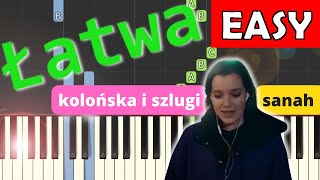 🎹 kolońska i szlugi sanah  Piano Tutorial łatwa wersja 🎵 NUTY W OPISIE 🎼 [upl. by Yniattirb385]