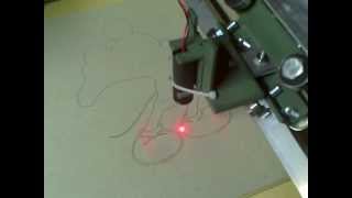 Home Made Laser cutter in action [upl. by Nylorak]