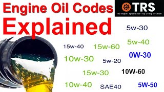 Engine Oil Codes Explained SAE Society of Automotive Engineers numbers  Oil Viscosity Explained [upl. by Acinaj640]