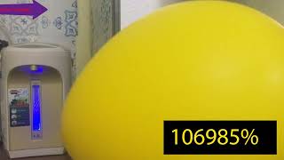 OverBlowing Huge Yellow Balloon To 200000 in Real Life [upl. by Eellac]