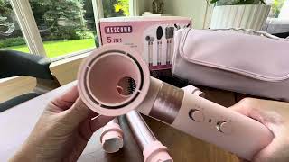 MESCOMB Hair Dryer Brush 5 in 1 Professional Hot Air Styler Review [upl. by Idyh]