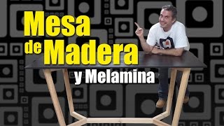 Mesa de madera y melamina  Mesa de madera fácil de hacer  Mesa moderna [upl. by Torosian]