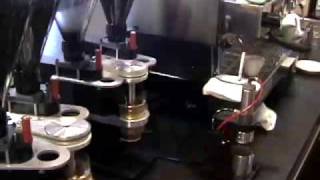 Versalab espresso Grinder and Press at the Laughing Goat [upl. by Puglia]