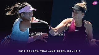 Garbiñe Muguruza vs Sabine Lisicki  Toyota Thailand Open First Round  WTA Highlights [upl. by Hirsch]